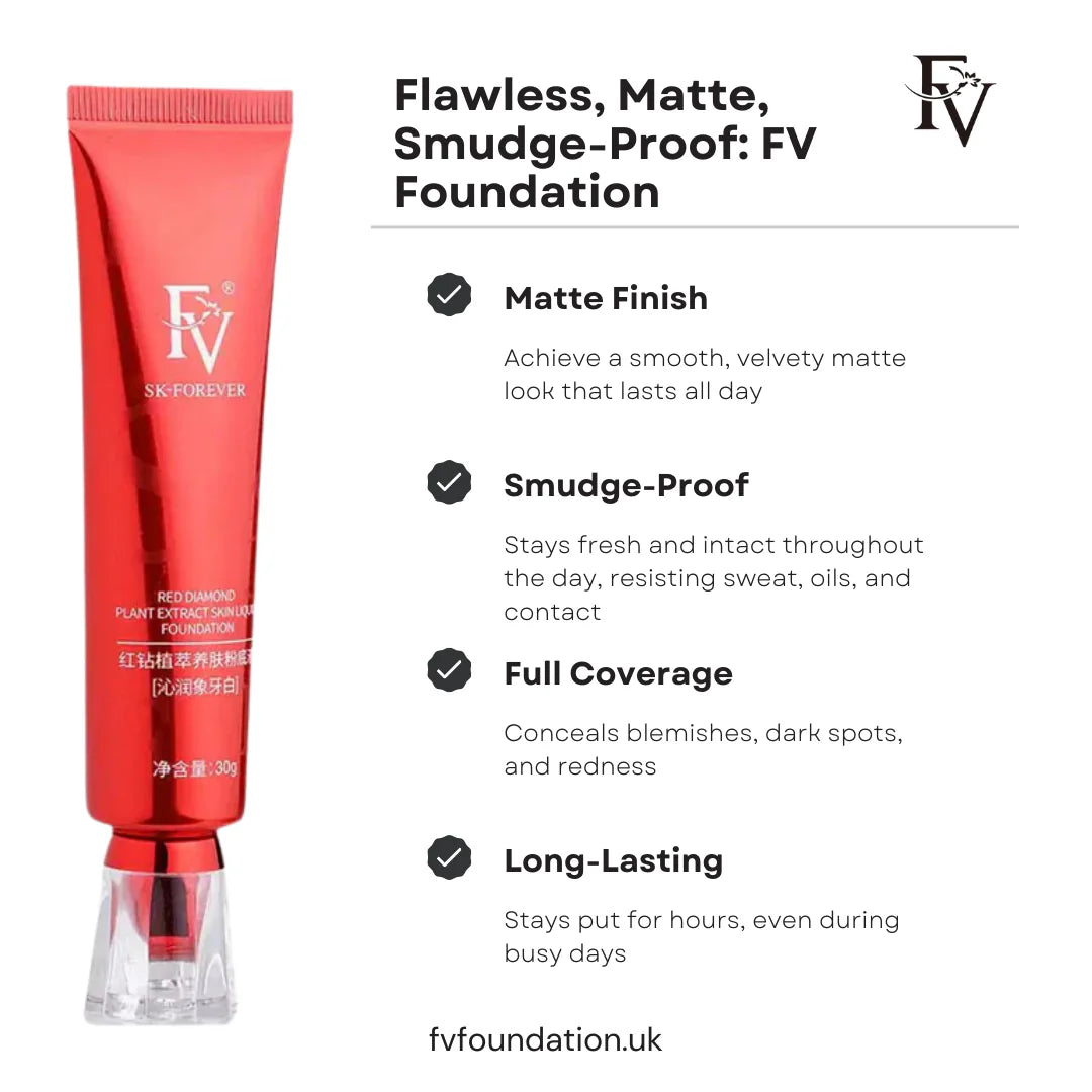 FV Foundation Liquid Concealer – Long-Lasting Flawless Coverage 30 ml - IVORY